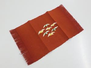リサイクル　型染笹模様卓布